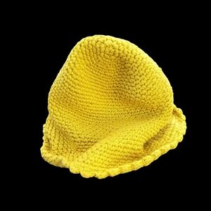 Free People Yellow Crochet Hat